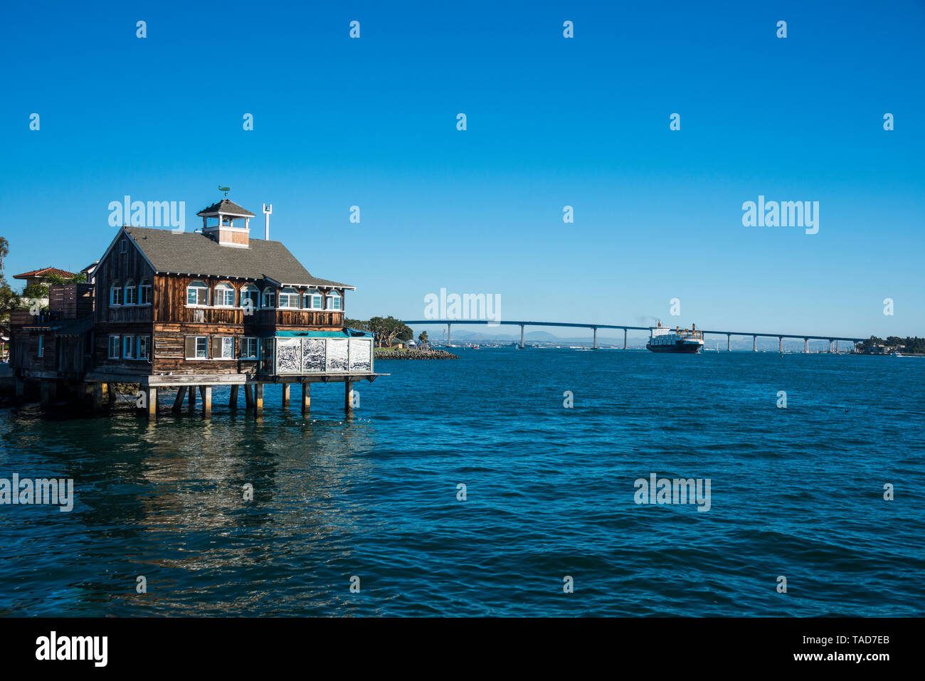 USA, California, San Diego, Tuna harbor dockside market Stock Photo