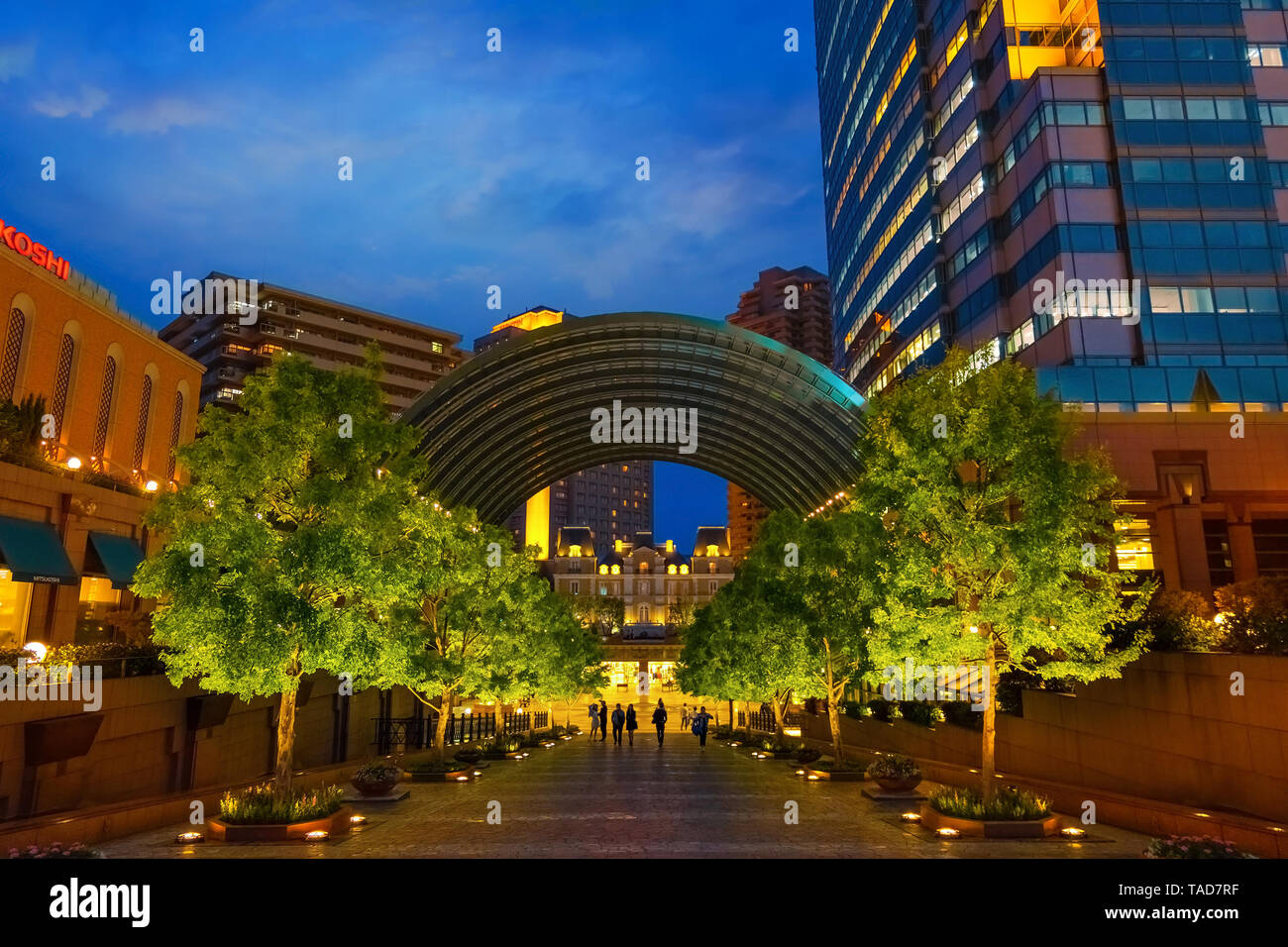 Tokyo, Japan - April 26 2018: Yebisu Garden Place built on the former site of Yebisu beer brewery which is the developing town and Ebisu train station Stock Photo