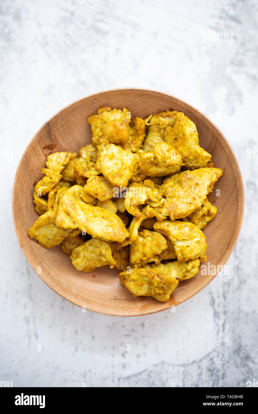 Chicken curry in bowl Stock Photo