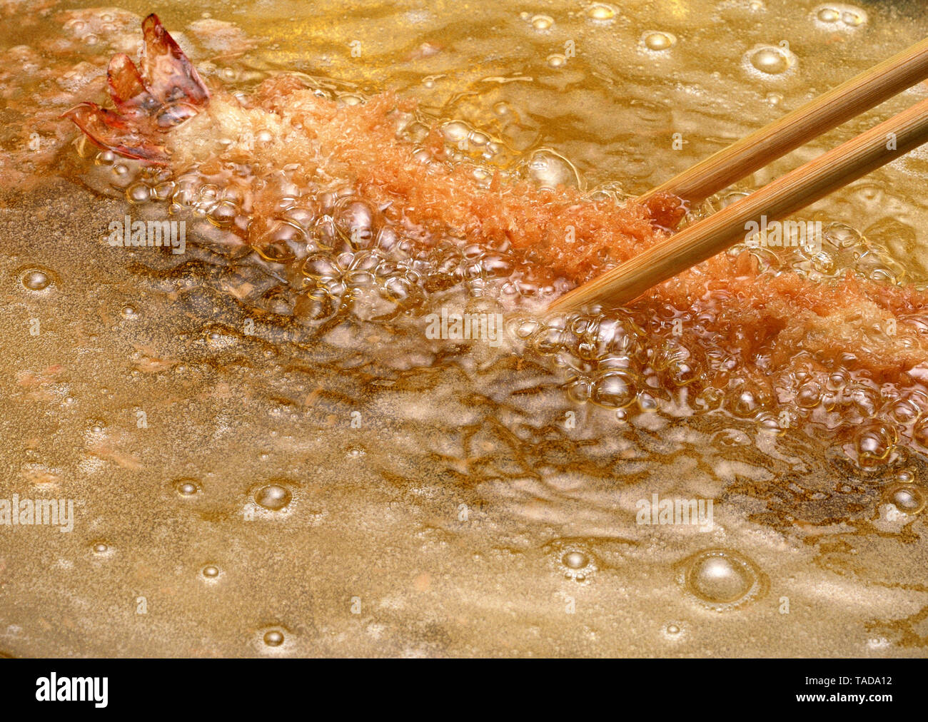 boiling cooking oil for frying Stock Photo