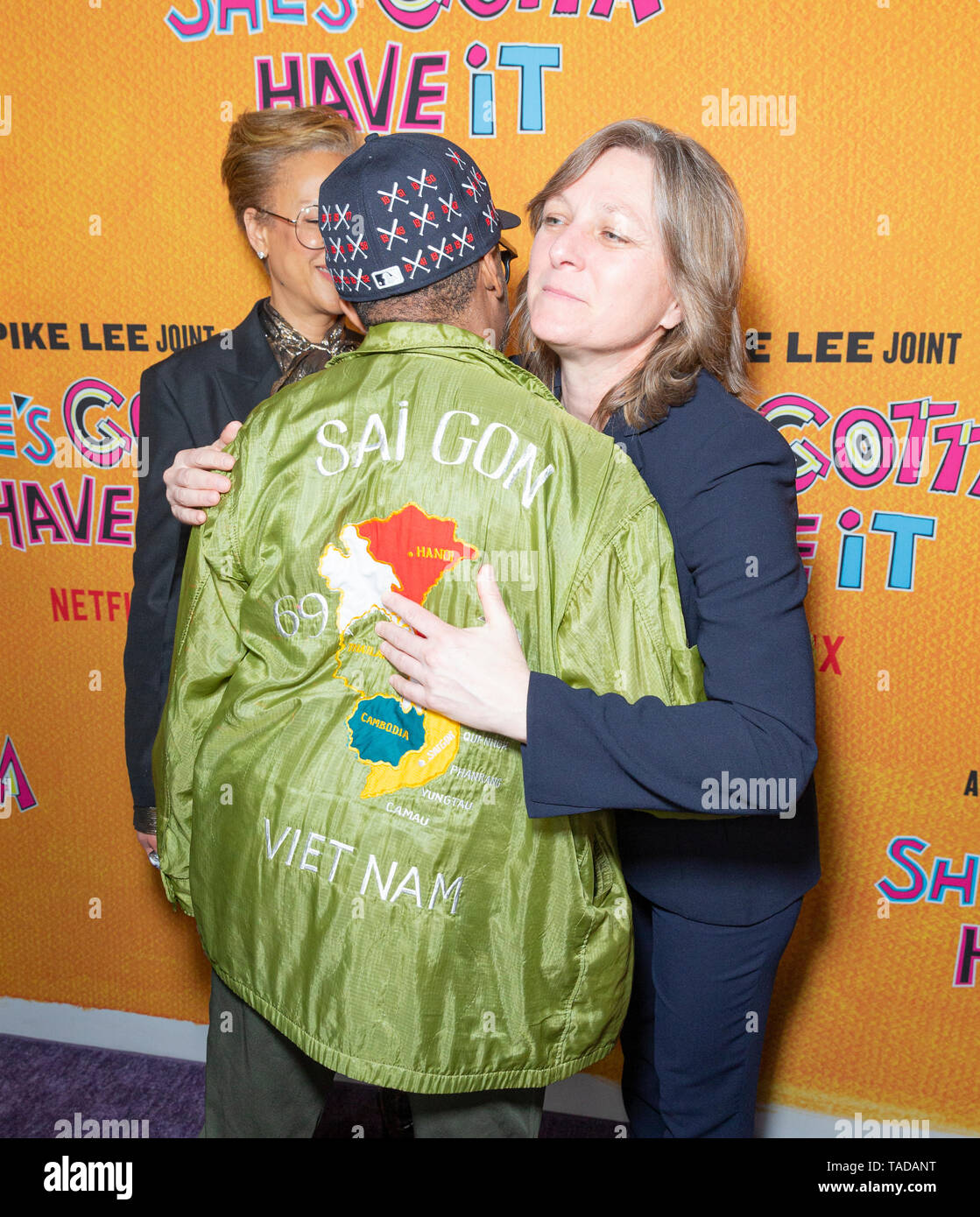 New York, NY - May 23, 2019: Spike Lee, TOnya Lee Lewis and Cindy
