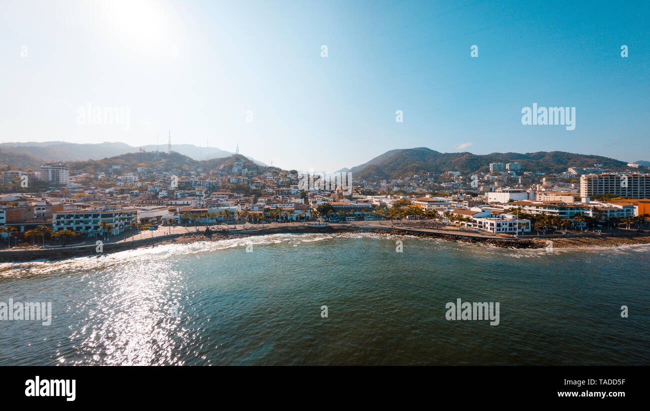 Mexico Jalisco Puerto Vallarta El Centro Boardwalk In Colonia El Malecon Stock Photo Alamy
