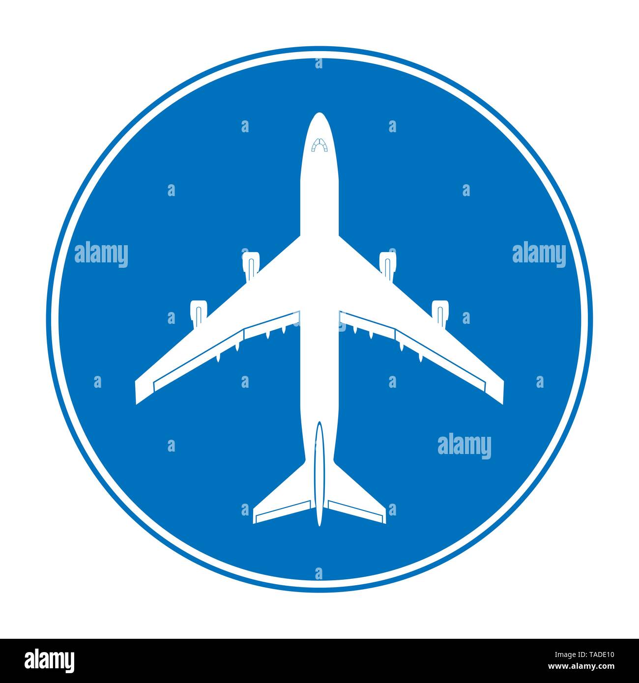 simple logo or a logo with an airplane design and design Stock Vector