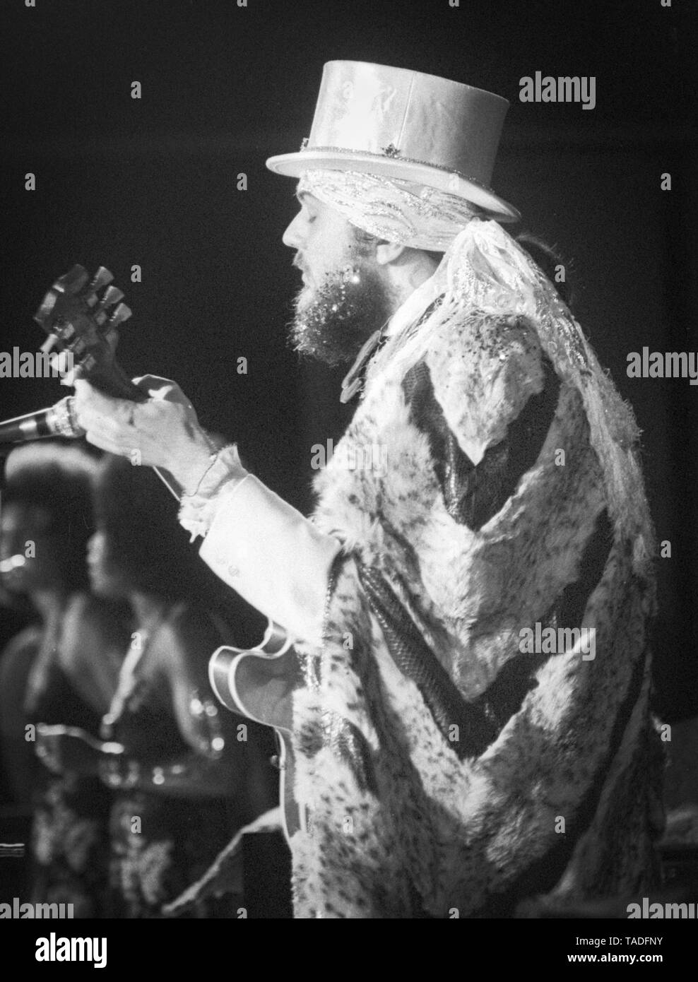 Dr John performs live in Rotterdam, Kralingen Rock Festival, Netherlands in 1970 (Photo Gijsbert Hanekroot / Redsferns) Stock Photo