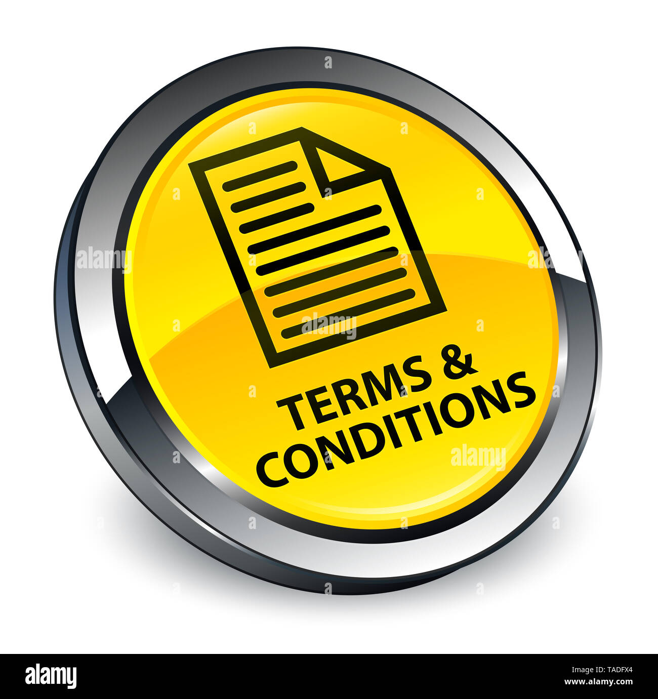 Download Terms And Conditions Page Icon Isolated On 3d Yellow Round Button Abstract Illustration Stock Photo Alamy PSD Mockup Templates