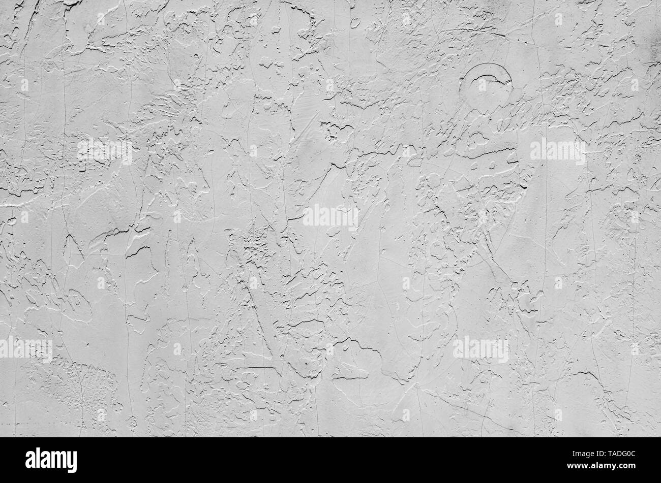 Decorative coating of exterior walls with textured plaster Stock Photo