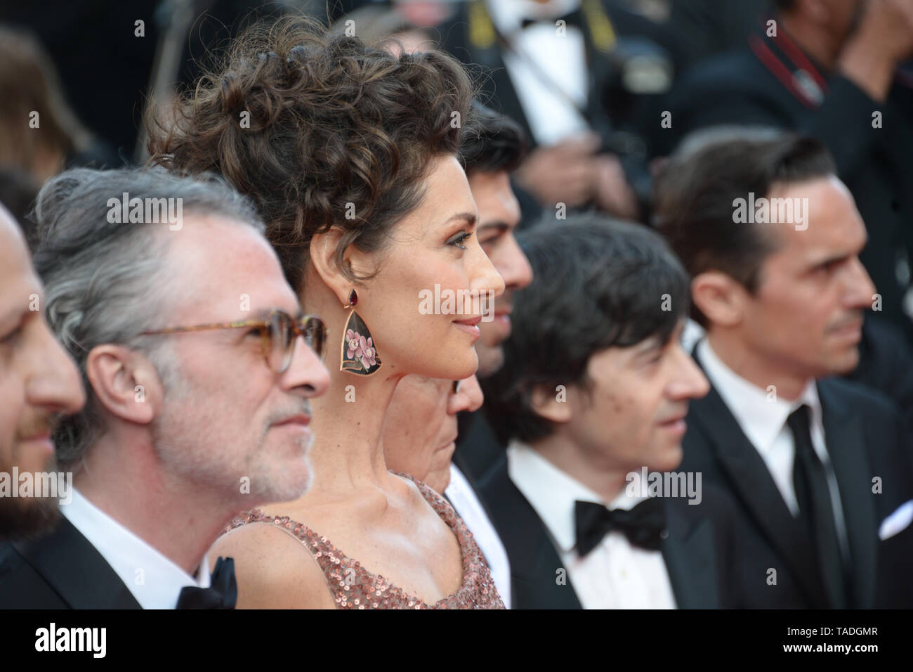 May 23, 2019 - Cannes, France - CANNES, FRANCE - MAY 23: Luigi Lo Cascio, Maria Fernanda Canido, Pierfrancesco Favino, Fausto Russo Alesi, Marco Bellocchio and the cast and crew attend the screening of ''The Traitor'' during the 72nd annual Cannes Film Festival on May 23, 2019 in Cannes, France. (Credit Image: © Frederick InjimbertZUMA Wire) Stock Photo