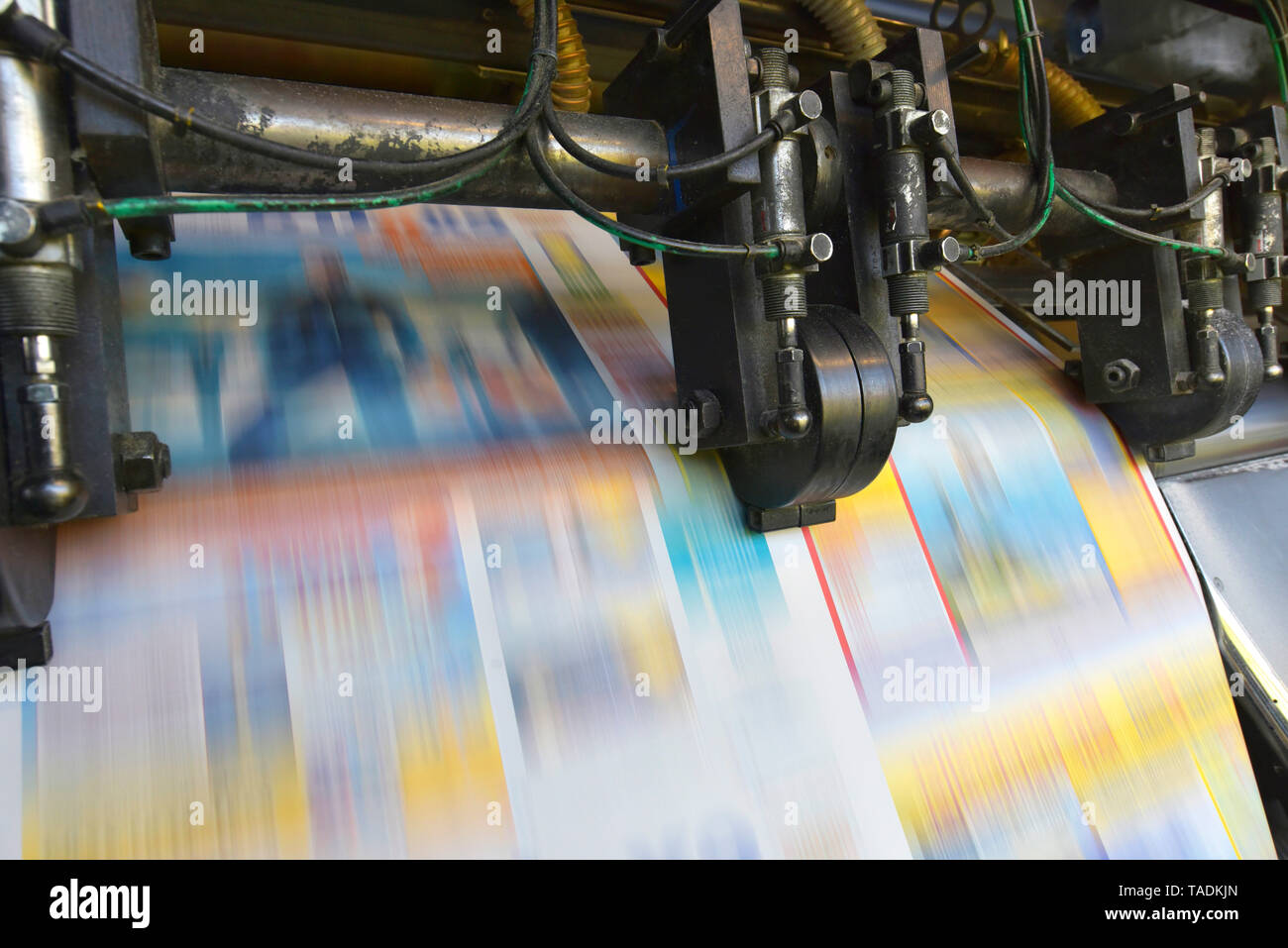 Printing machine in a printing shop Stock Photo Alamy