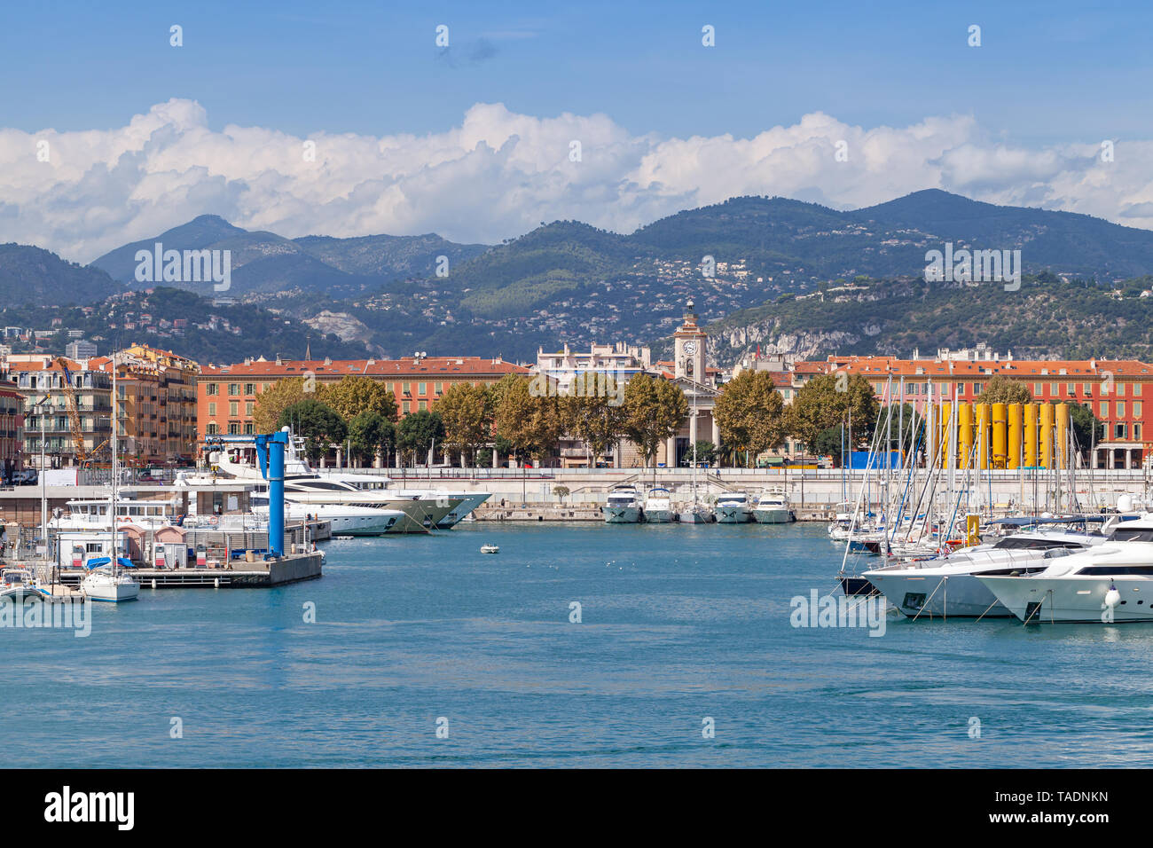 French Riviera, Port of Nice city, France Stock Photo