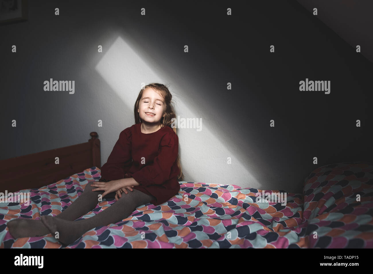 Relaxed girl closed eyes hi-res stock photography and images - Alamy