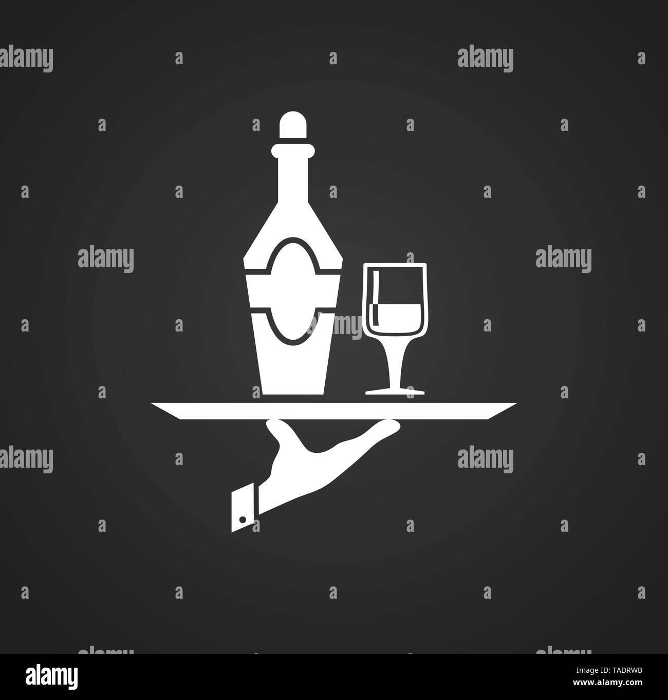 Wine related icon on background for graphic and web design. Simple ...