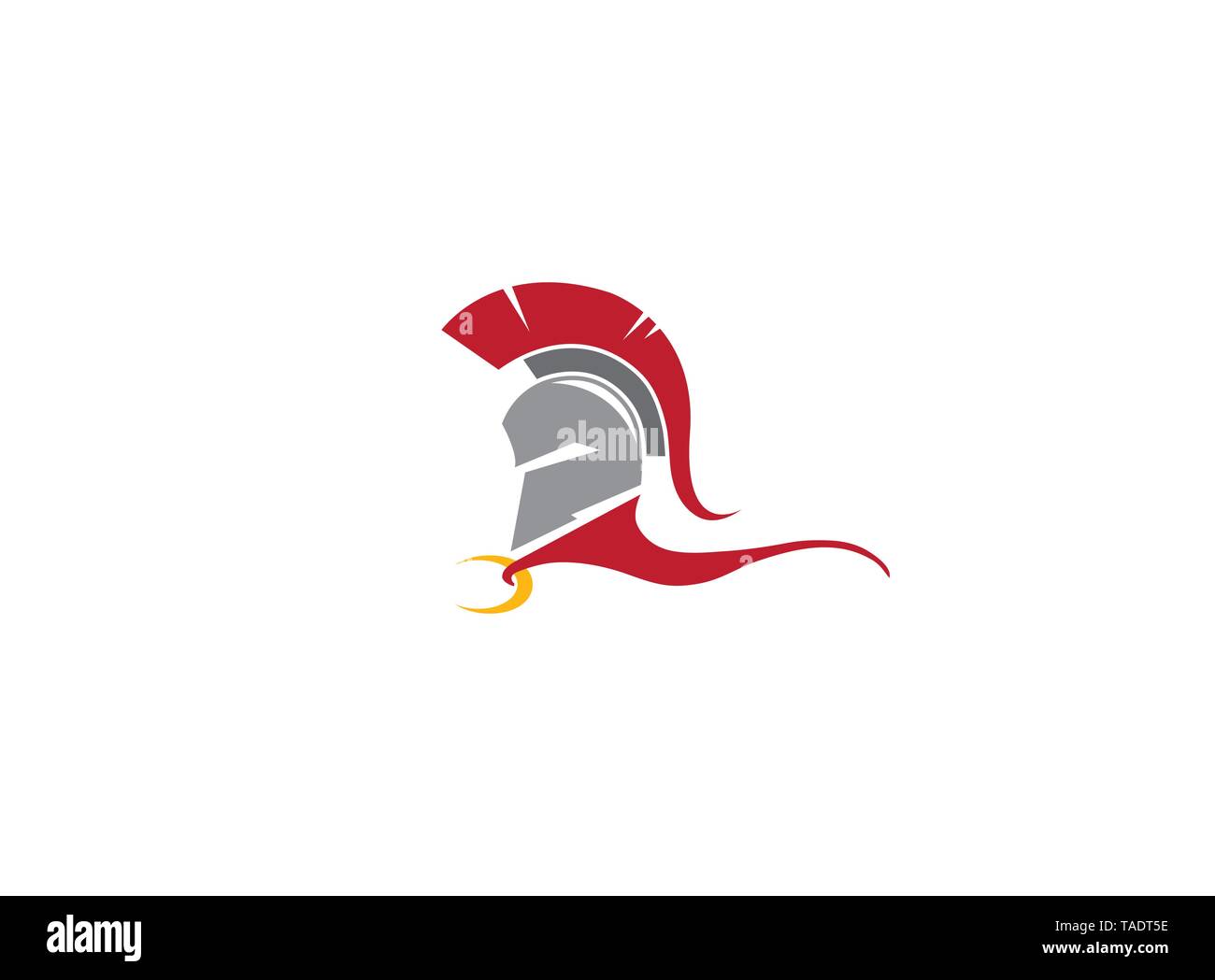 Creative Spartan Helmet Logo Vector Design Illustration Stock Vector
