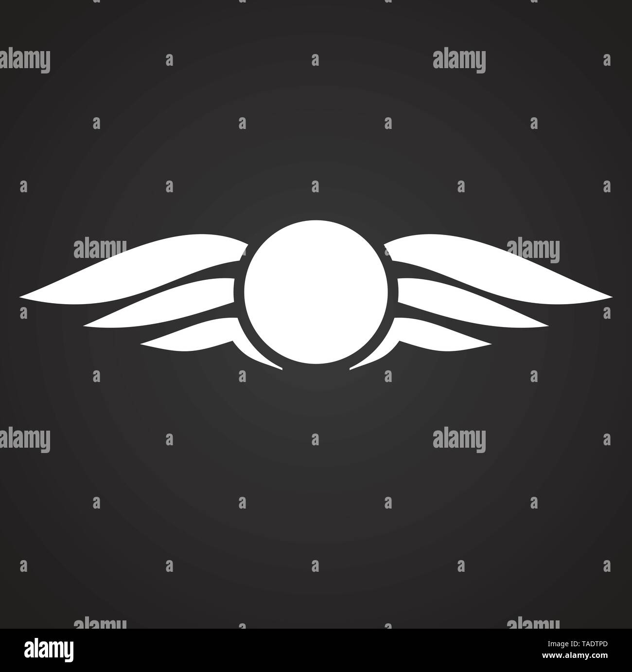 Wing icon on white background for graphic and web design. Simple vector ...