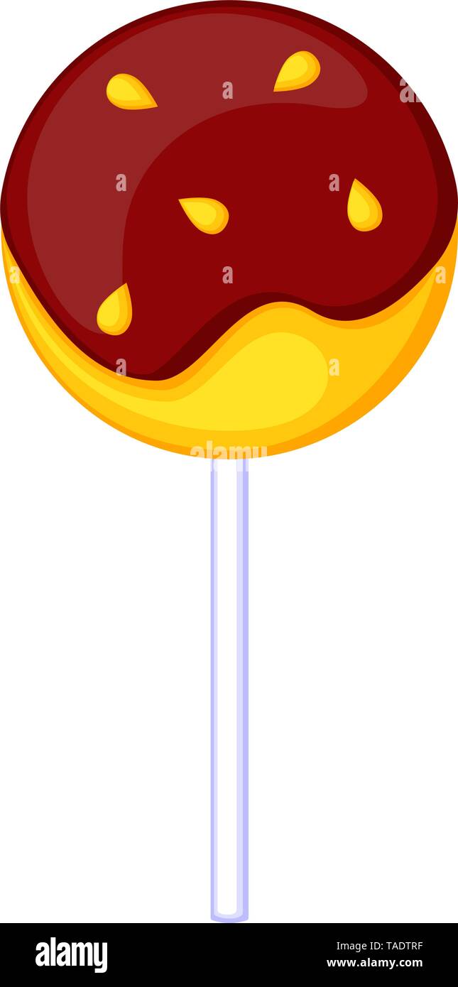 Colorful cartoon glazed lollipop Stock Vector