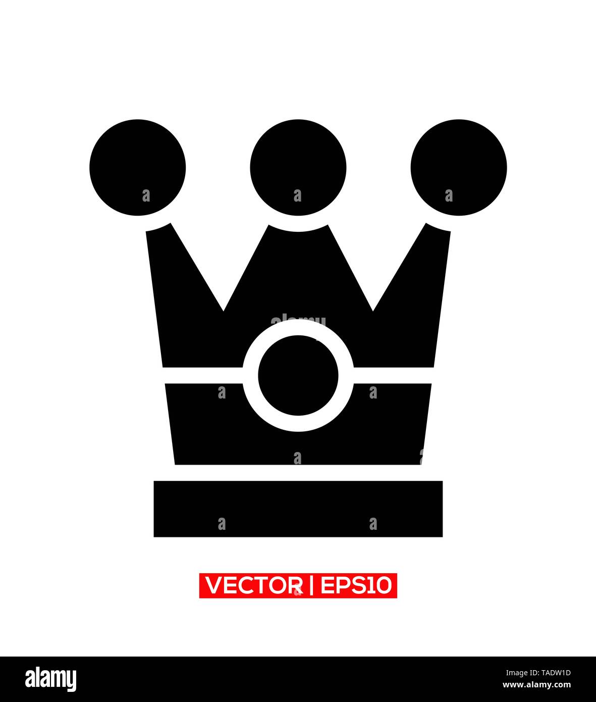 king crown icon vector logo or illustration Stock Photo - Alamy