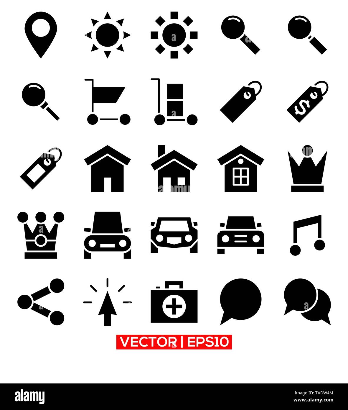 Set of Object Sign Symbol Icon Vector Illustration Stock Photo - Alamy