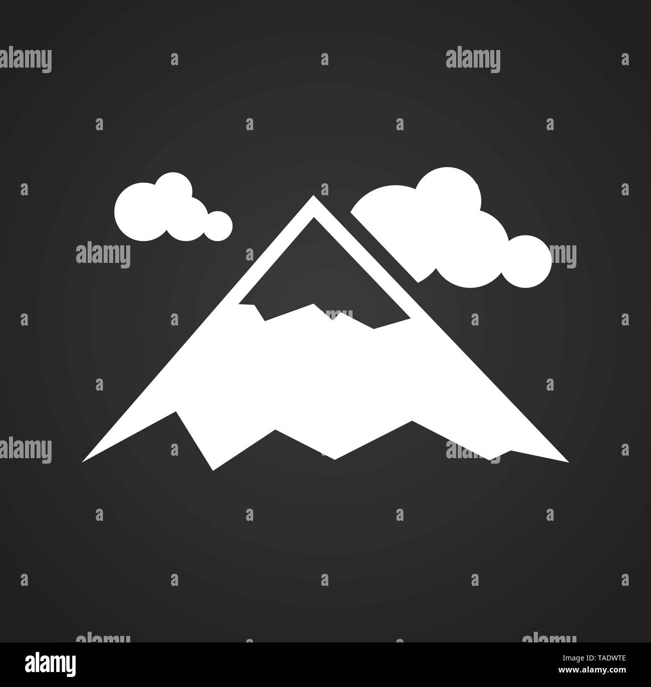 Mountain icon on background for graphic and web design. Simple vector ...