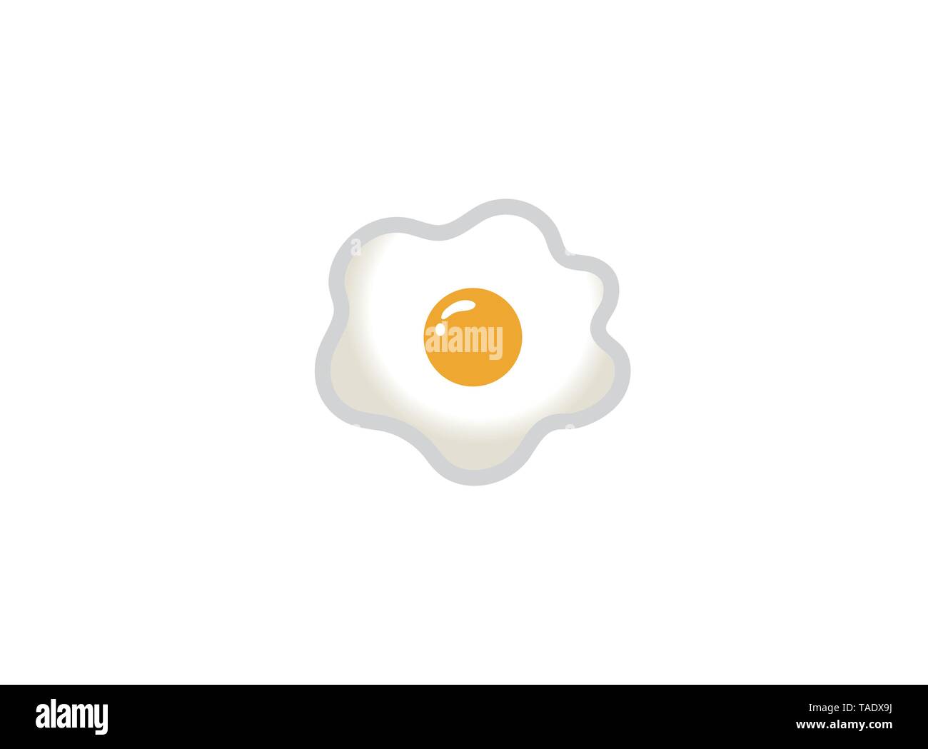 Creative Fried Egg Meal Logo Stock Vector