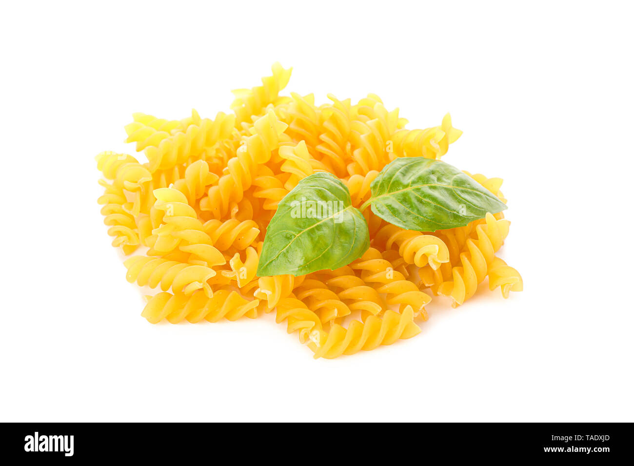 Pasta isolated on white background. Uncooked whole wheat pasta Stock ...