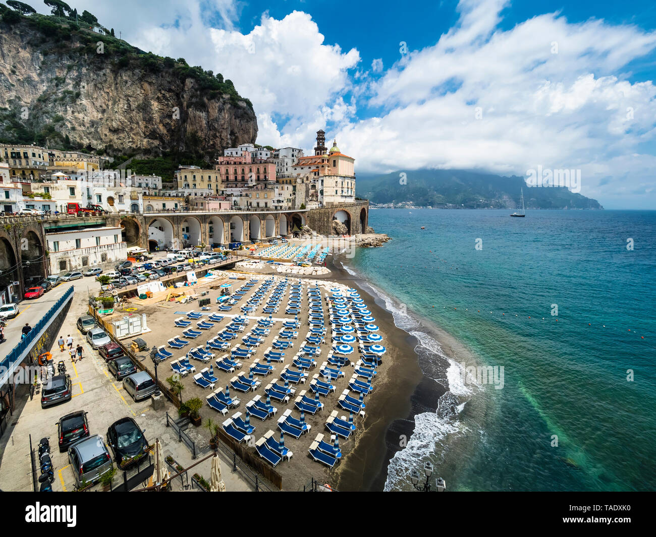 Italy, Campania, Amalfi Coast, lido of Atrani Stock Photo