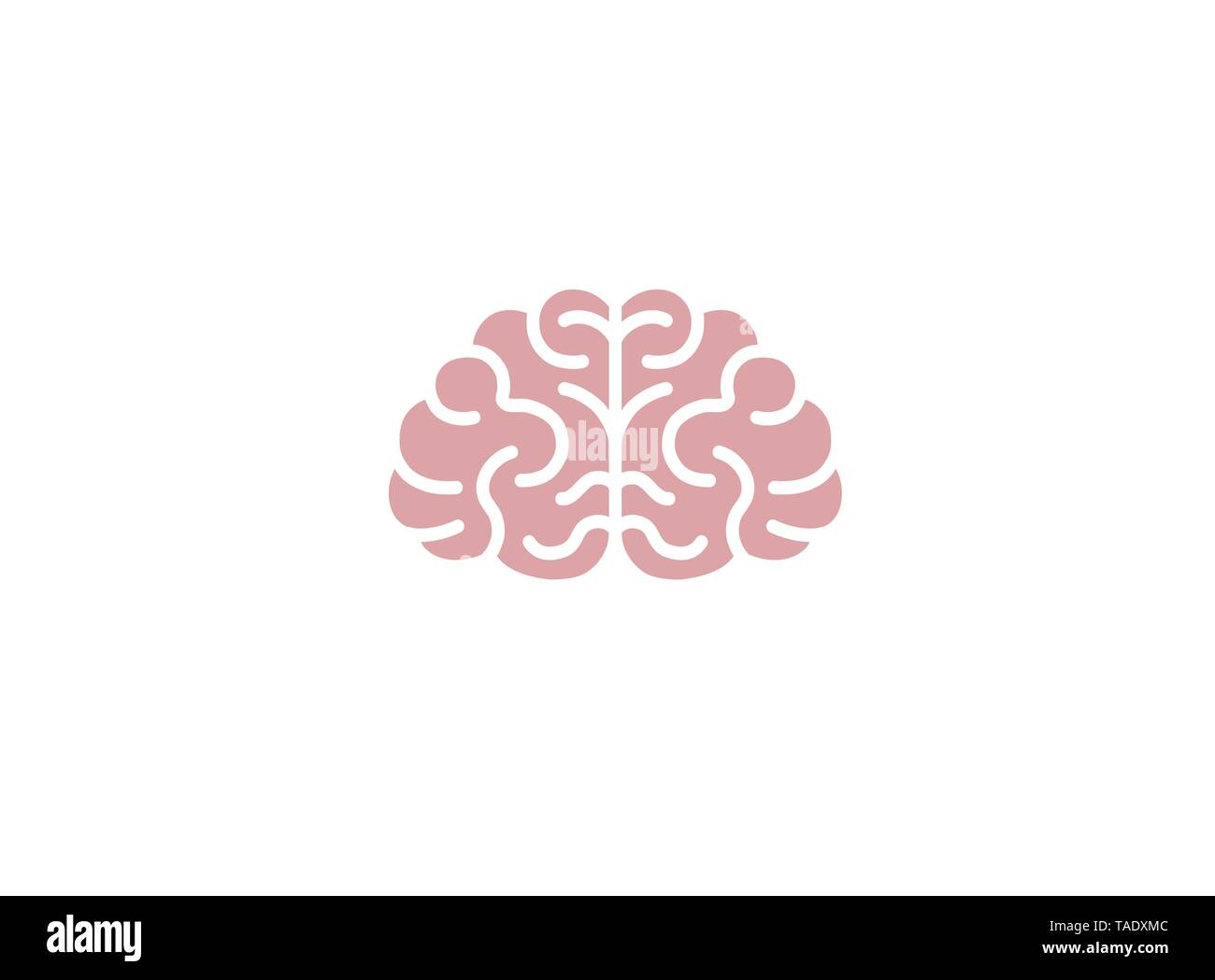 Creative Abstract Brain Logo Vector Design Illustration Stock Vector