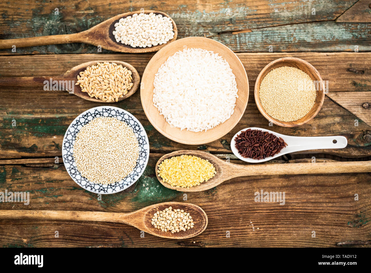 Cereal mix red rice, barley, amaranth, quinoa, rice, bulgur and