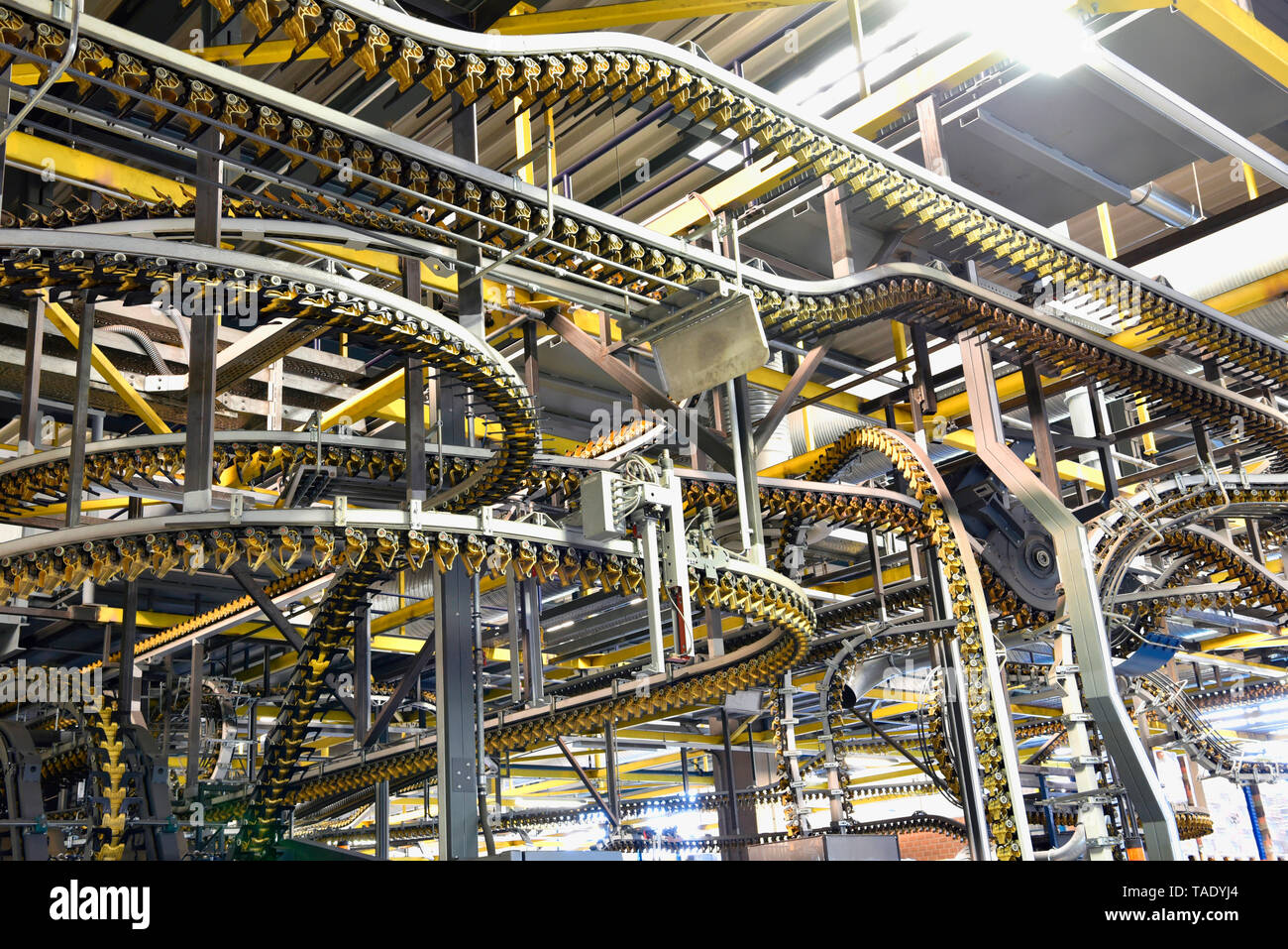 Machines for transport in a printing shop Stock Photo