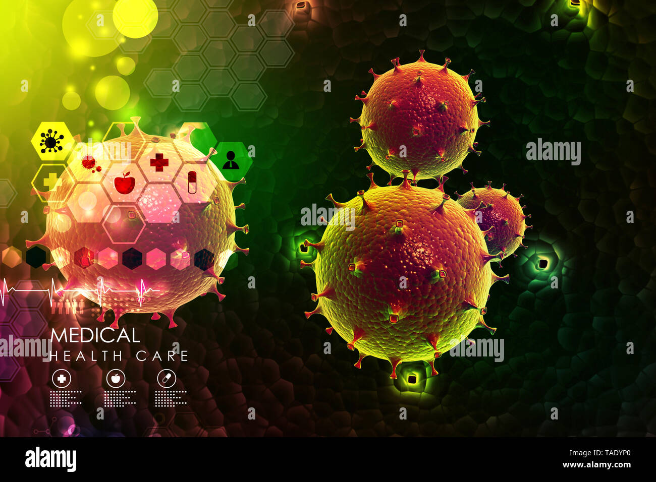 3d rendering of a virus Stock Photo - Alamy