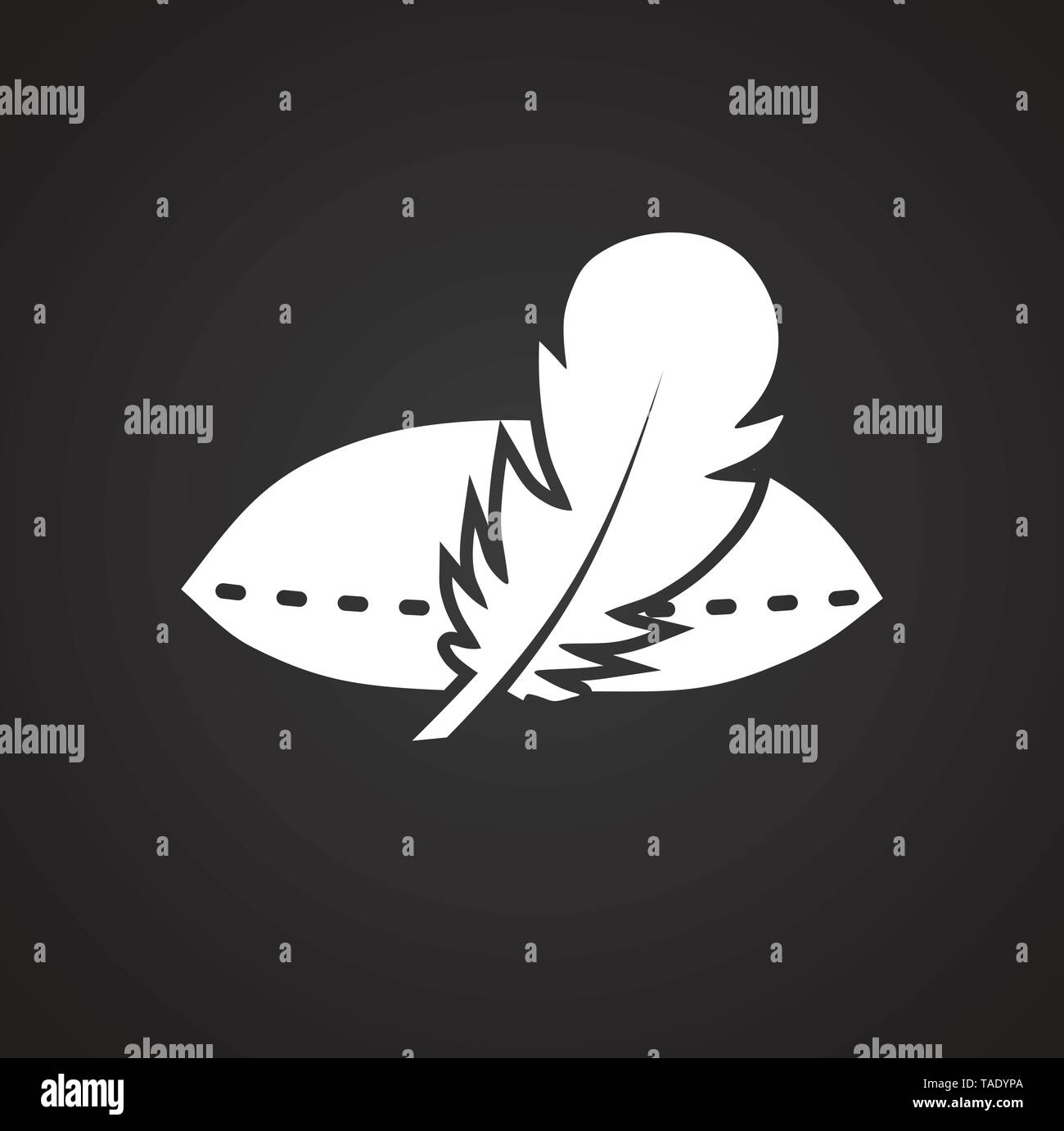Feather icon on background for graphic and web design. Simple vector ...