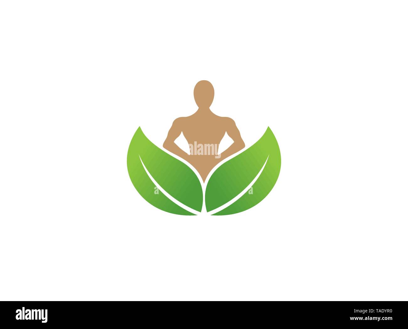 Creative Body Yoga Meditation Logo Stock Vector