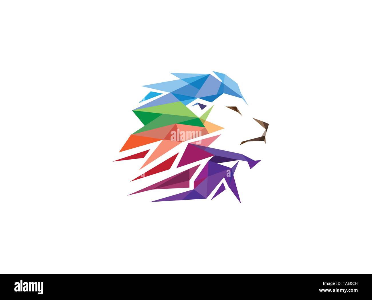 Creative Abstract Colorful Lion Logo Vector Illustration Stock Vector Image Art Alamy
