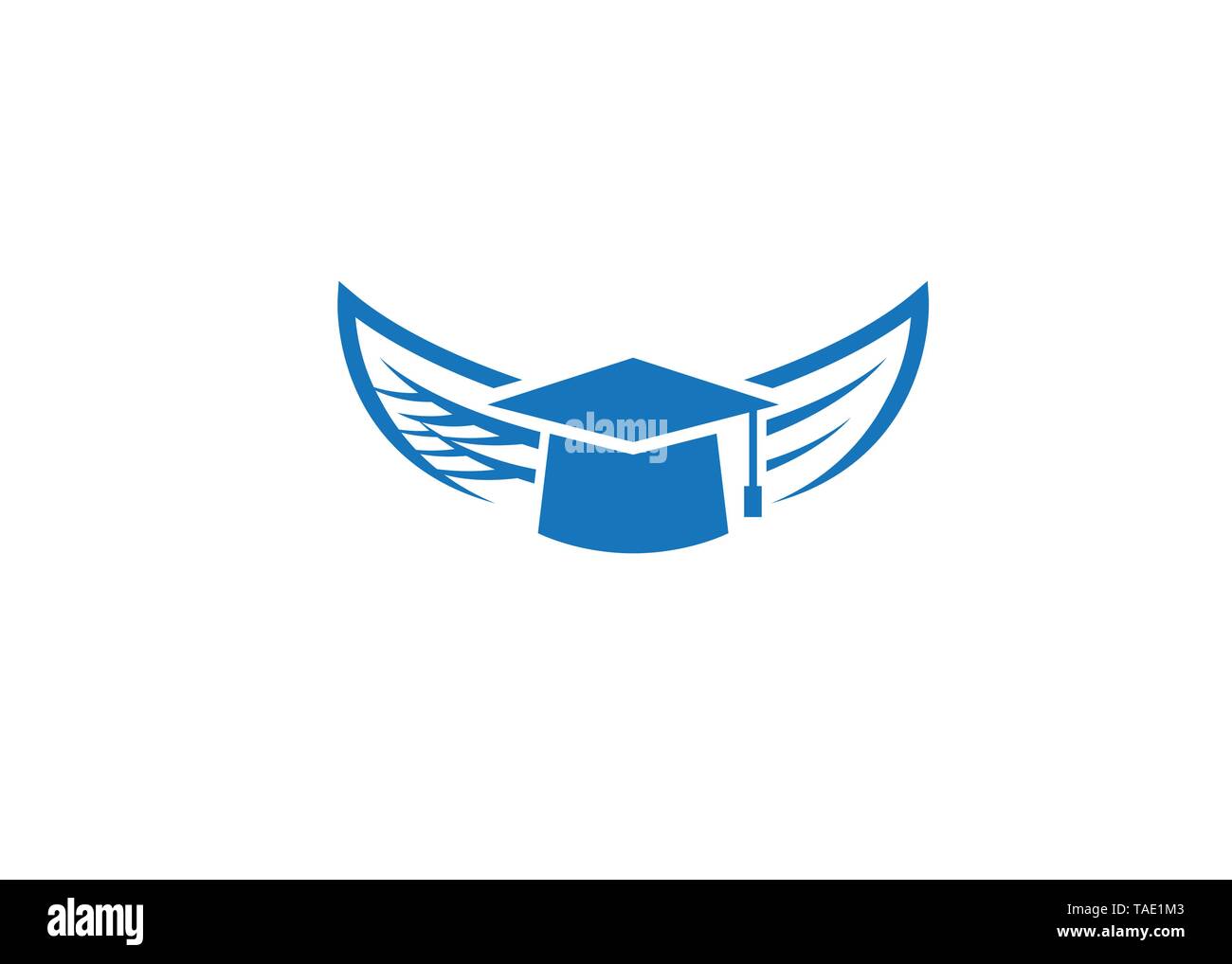 Creative Wings Hat Logo Vector Stock Vector