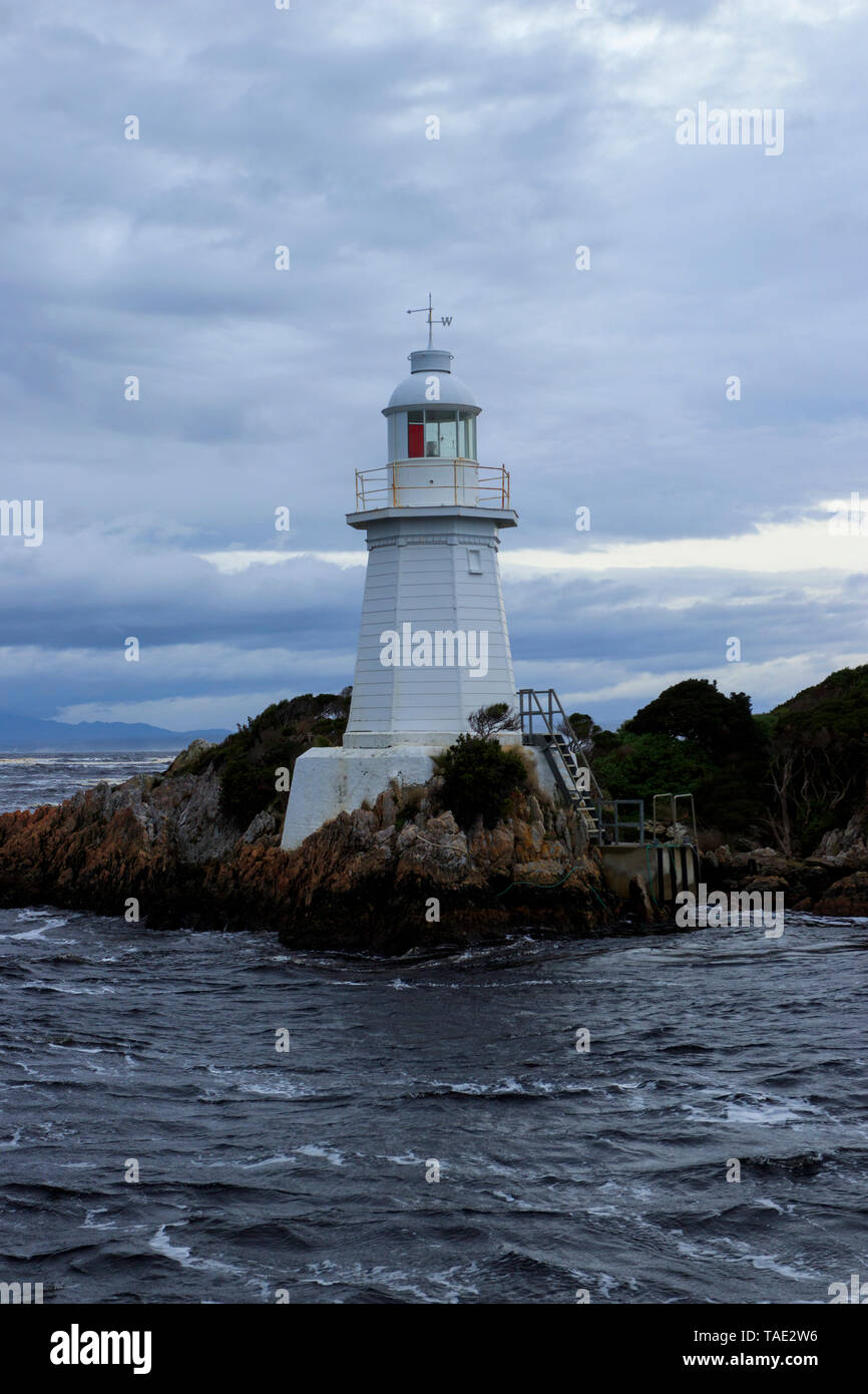 Hells Gate Entrance lighthouse at entrance to Macquarie Harbour near