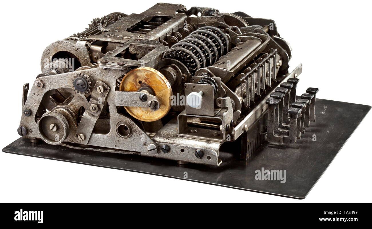 An encryption device SG-41, model 'Z', for the German Wehrmacht - the successor of the legendary 'Enigma' encryption devices The encryption device 41 was developed by Wanderer in Chemnitz on behalf of the Heereswaffenamt (tr. German Army Weapons Agency) 'OKH/Wa Prüf 7/IV'. It was designed to 20th century, Editorial-Use-Only Stock Photo