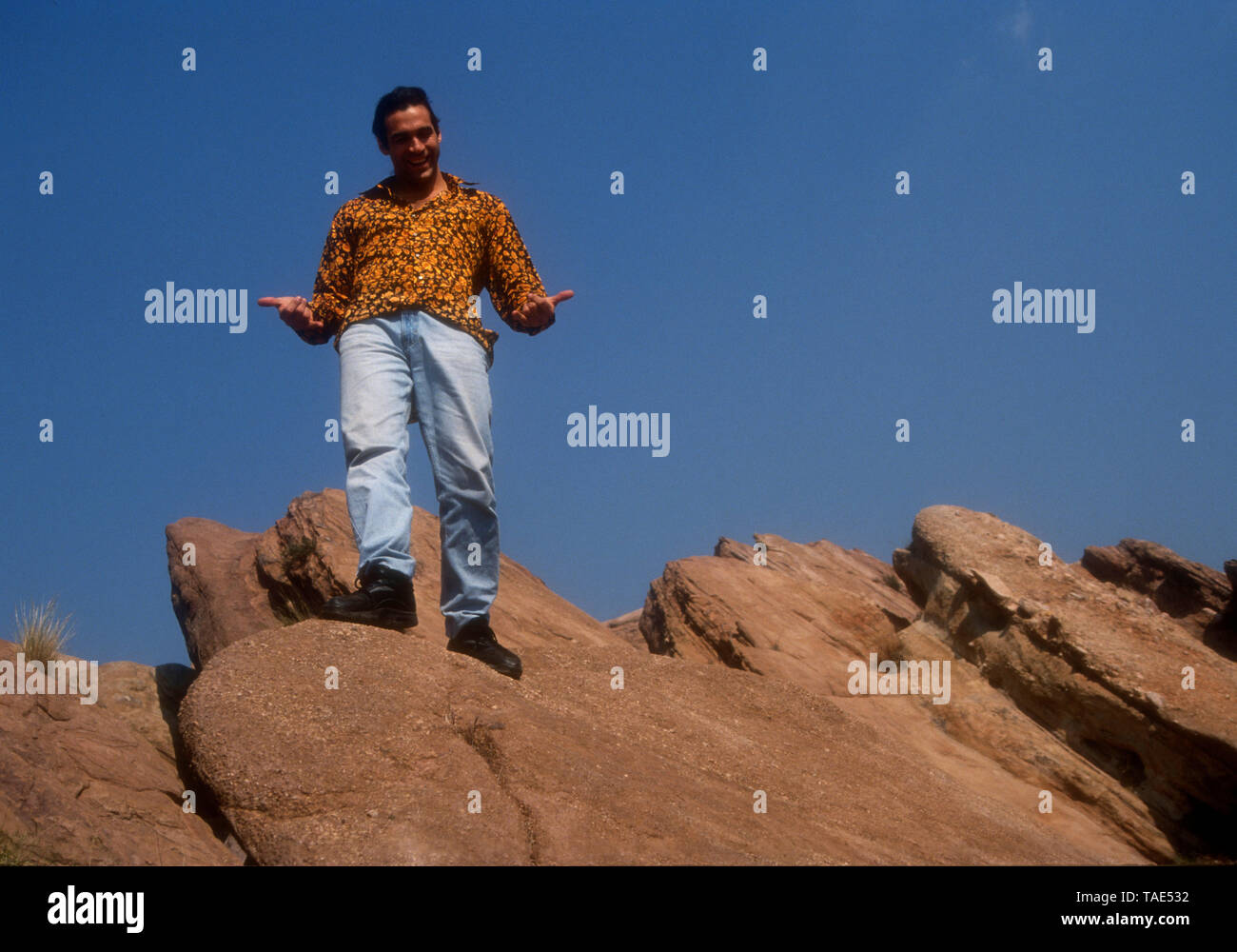 Los Angeles, California, USA 29th April 1994 (Exclusive) Actor Adrian Paul poses at a photo shoot on April 29, 1994 in Los Angeles, California, USA. Photo by Barry King/Alamy Stock Photo Stock Photo