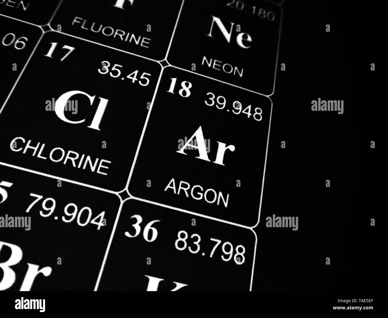 Atomic number of argon Black and White Stock Photos & Images Alamy