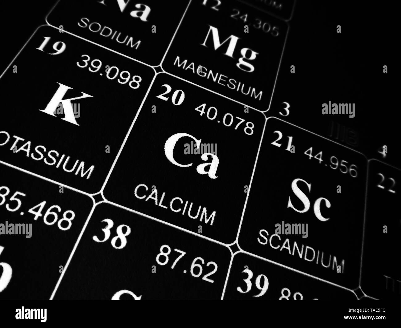 Calcium on the periodic table of the elements Stock Photo Alamy