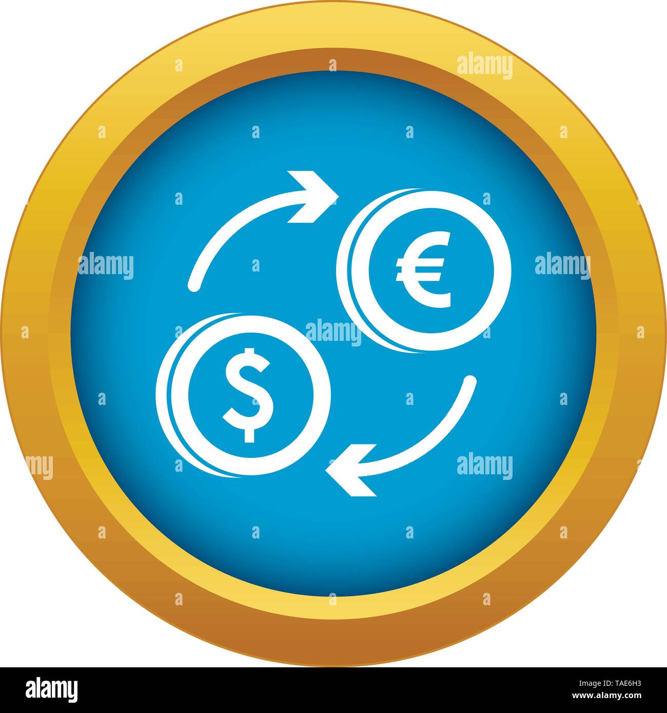 Euro dollar euro exchange icon blue vector isolated Stock Vector Image ...