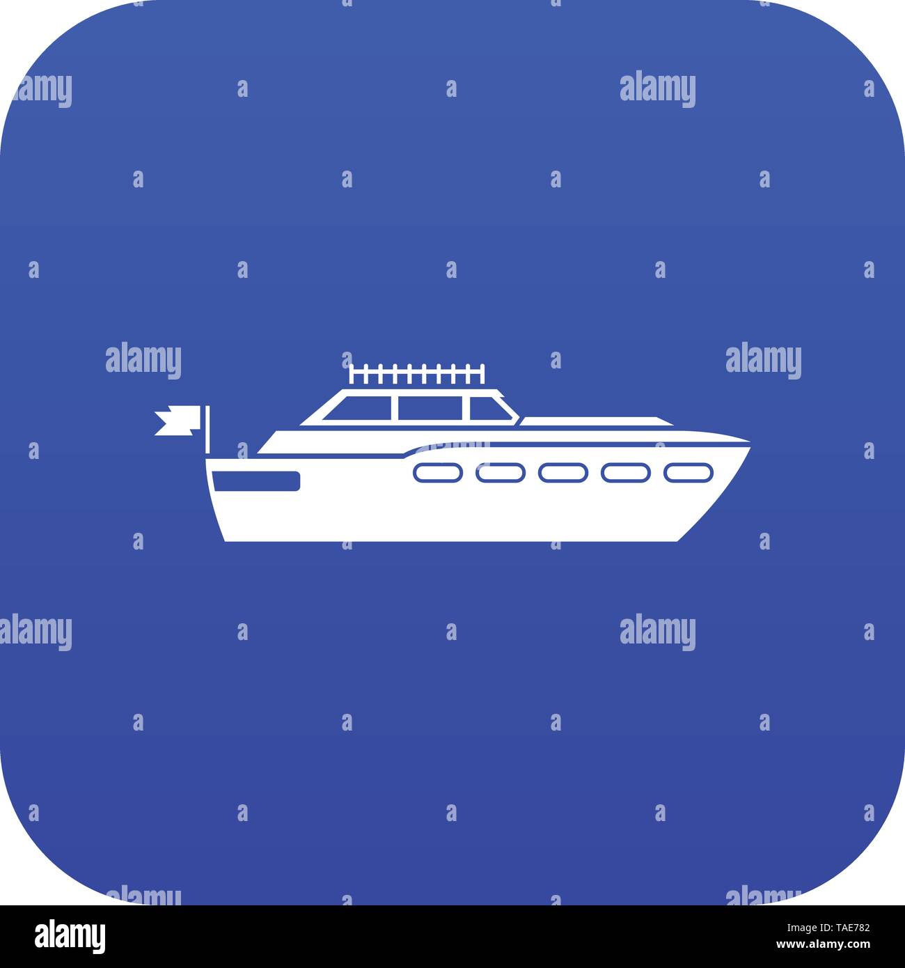 Big yacht icon digital blue Stock Vector Image & Art - Alamy
