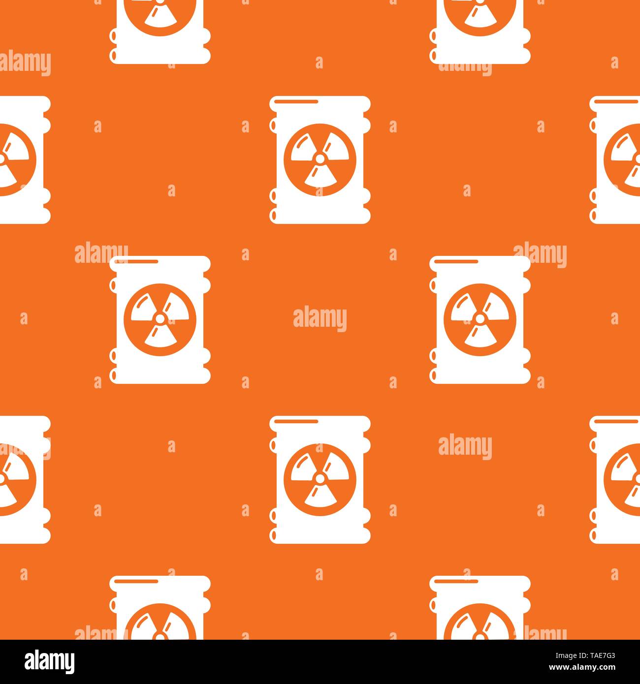 Barrel danger pattern vector orange Stock Vector