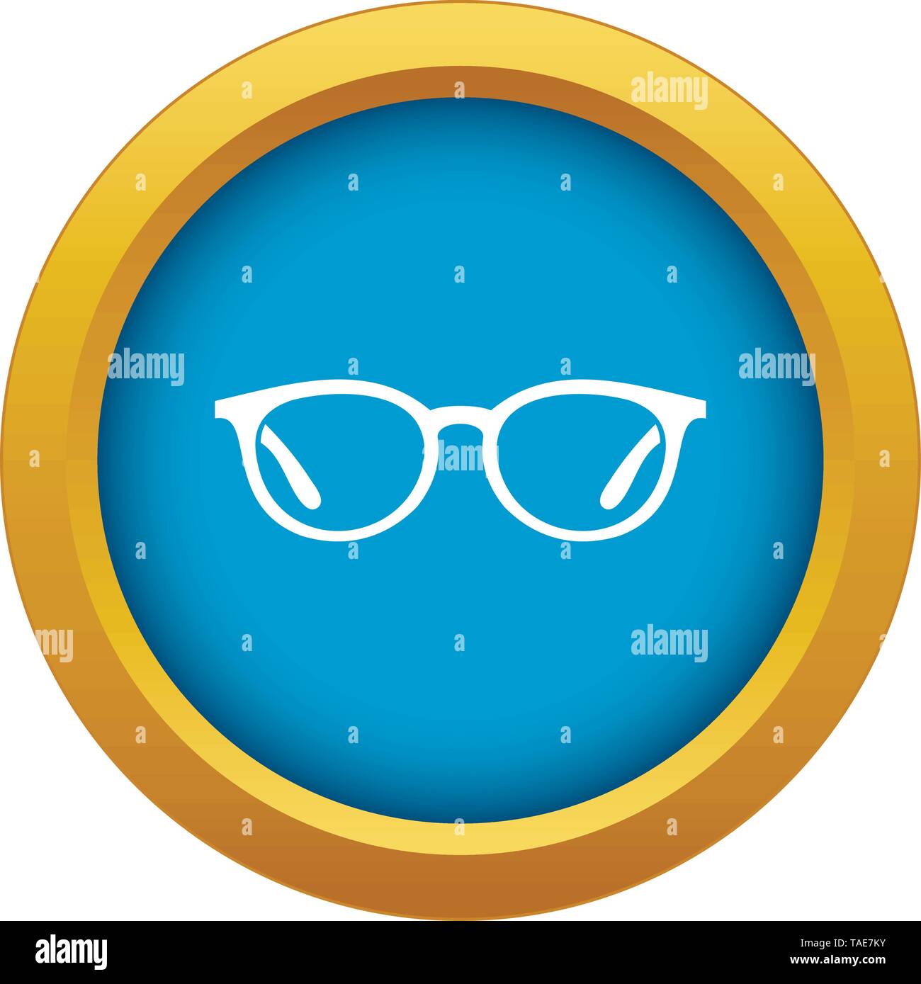 Glasses icon blue vector isolated Stock Vector Image & Art - Alamy