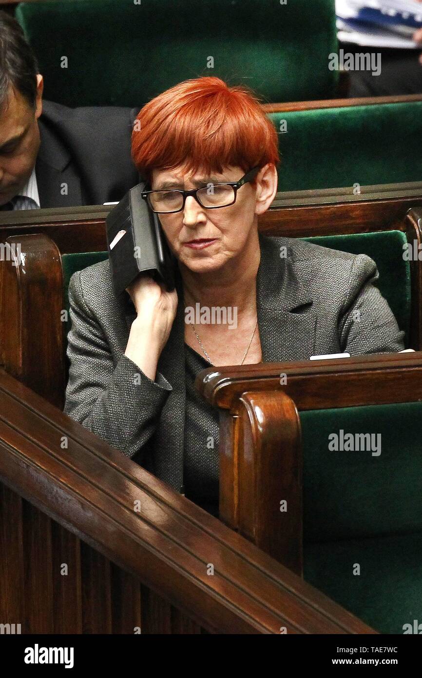 Elzbieta Rafalska - polish politician, Minister of family, labour and social policy Stock Photo
