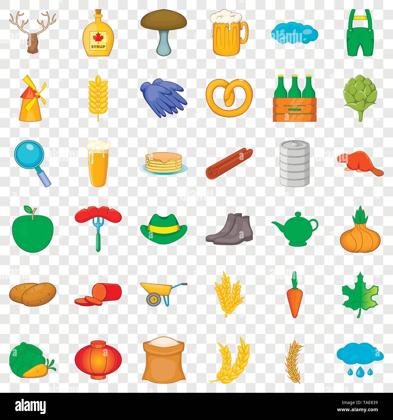 Autumn holiday icons set, cartoon style Stock Vector Image & Art - Alamy