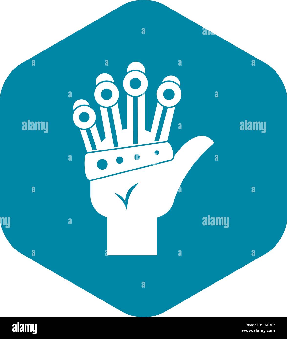 Vr manipulator icon, simple style Stock Vector