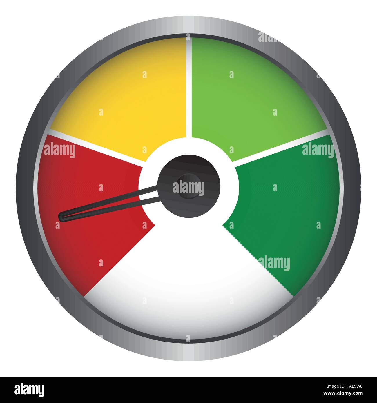 Set Of Measuring Vector Icons 4 Segments Speedometer Easy