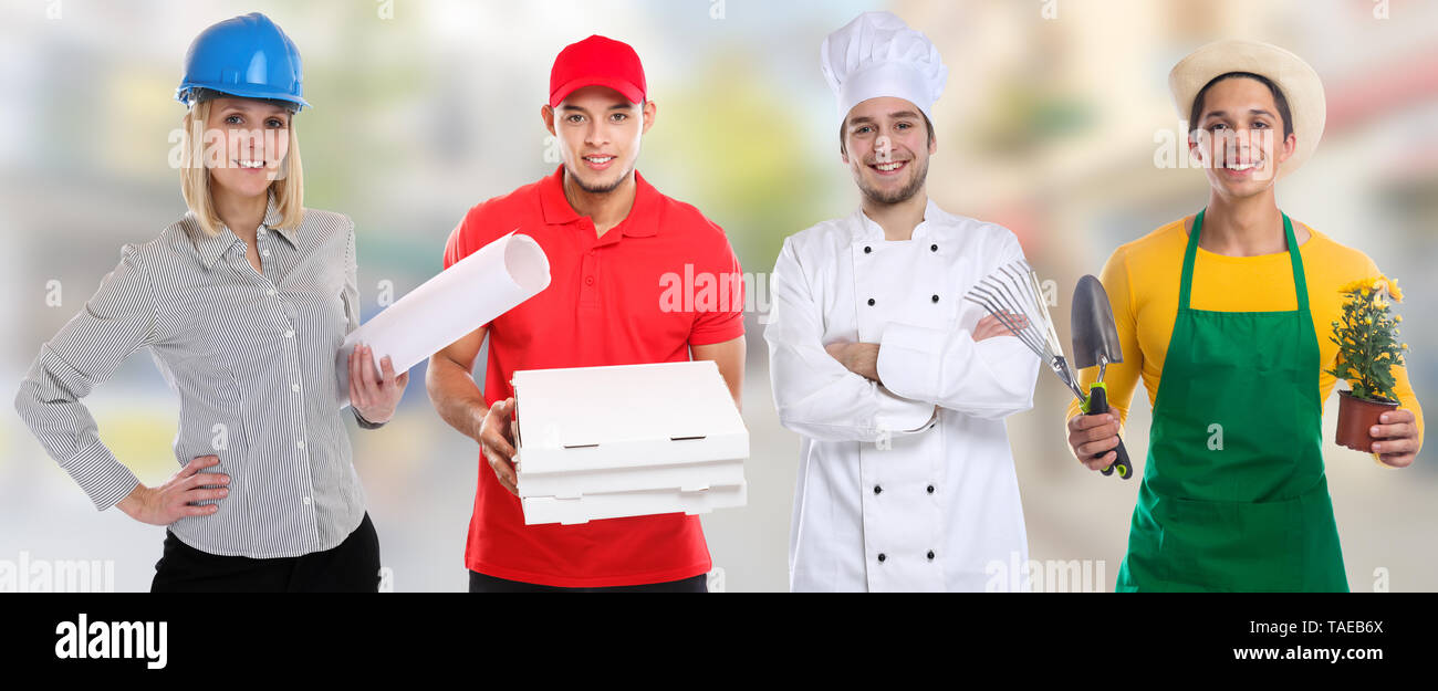 Education profession young people professions business career city Stock Photo