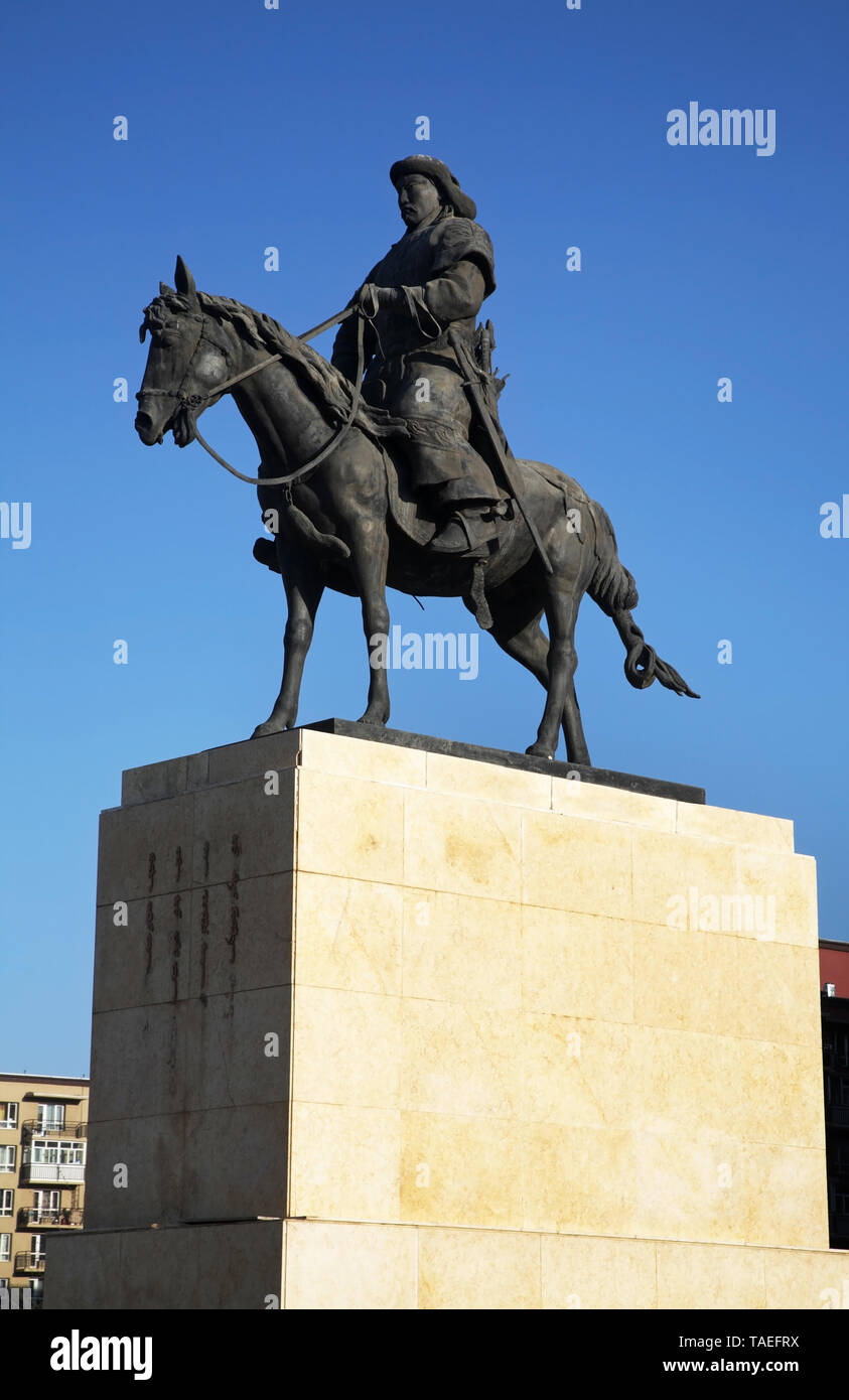 Monument to Genghis Khan in Khan Uul district. Ulaanbaatar. Mongolia ...