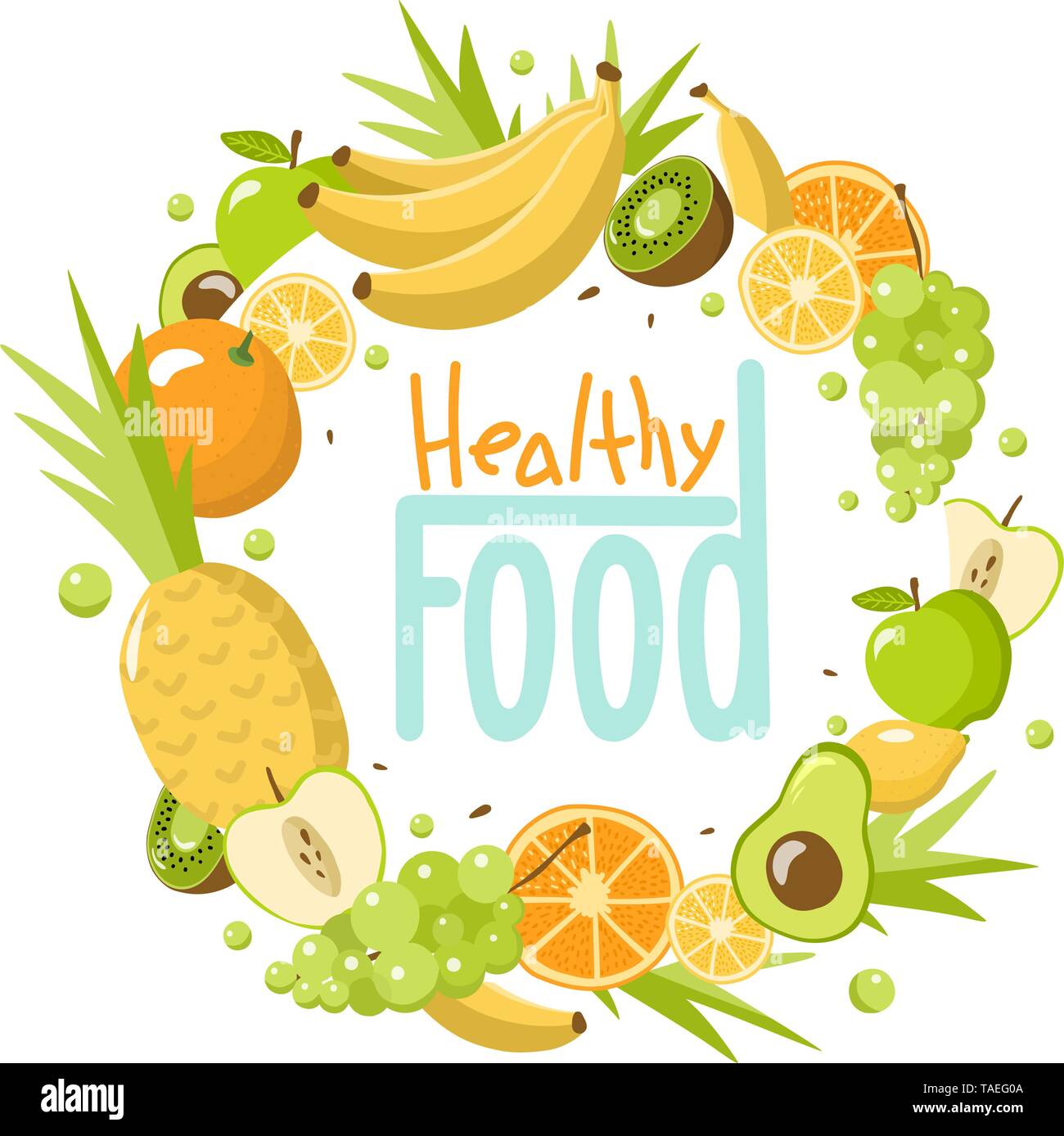 Healthy Food Set on white Background Stock Vector Image & Art - Alamy