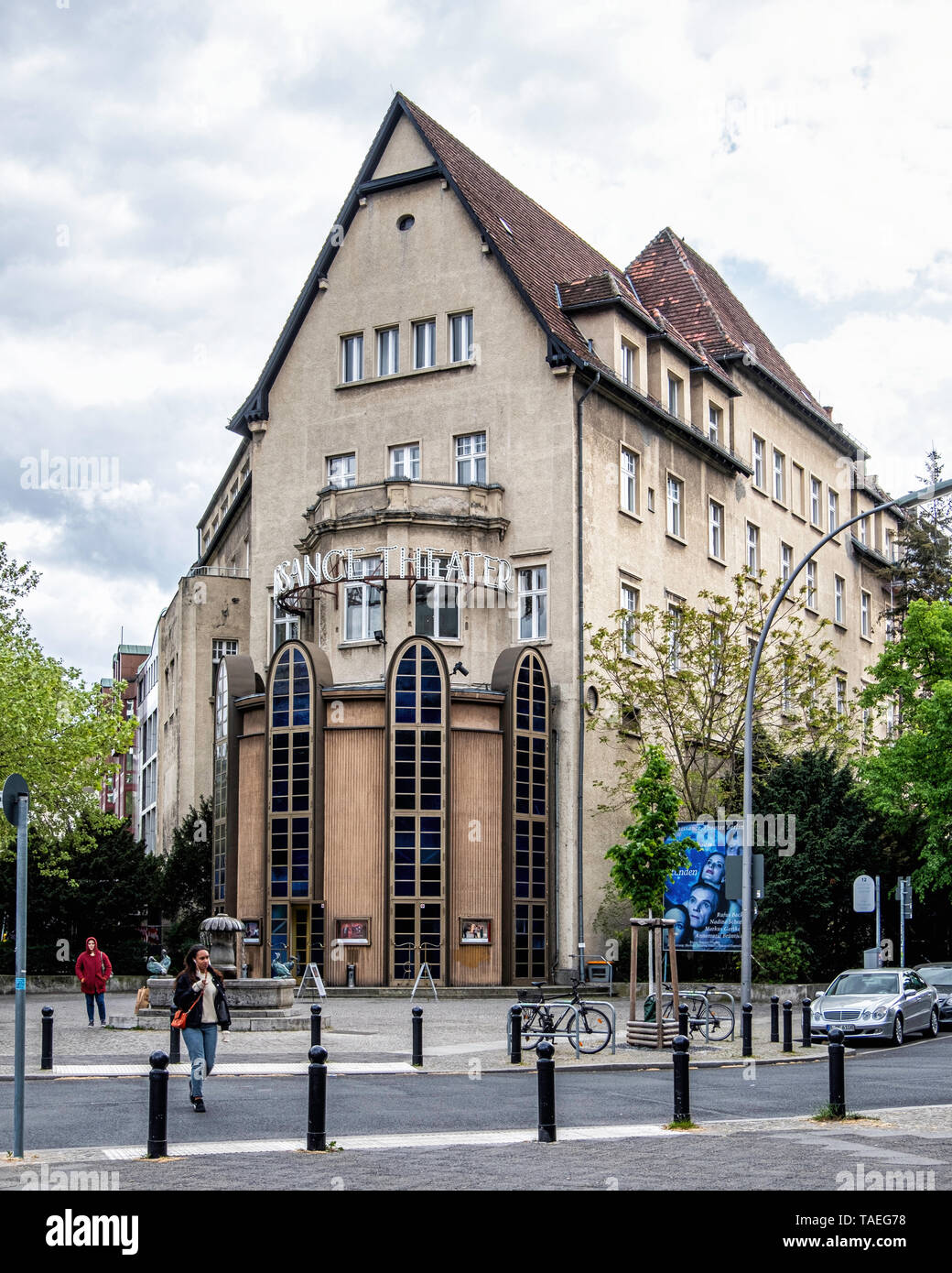 Renaissance Theatre building exterior, old art deco theater & Playhouse
