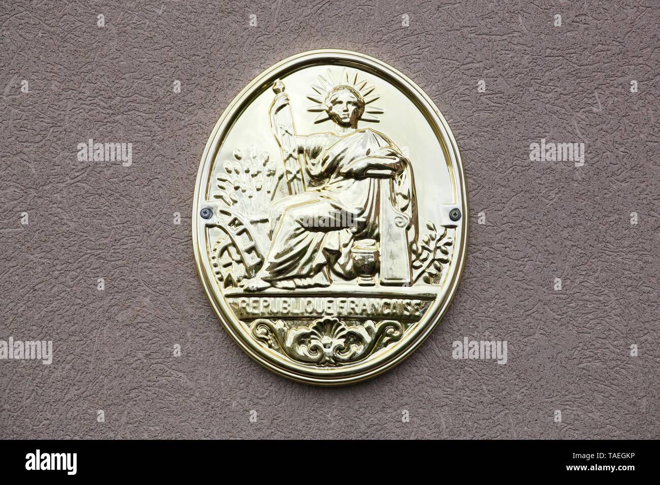 Symbol of french notary in France Stock Photo